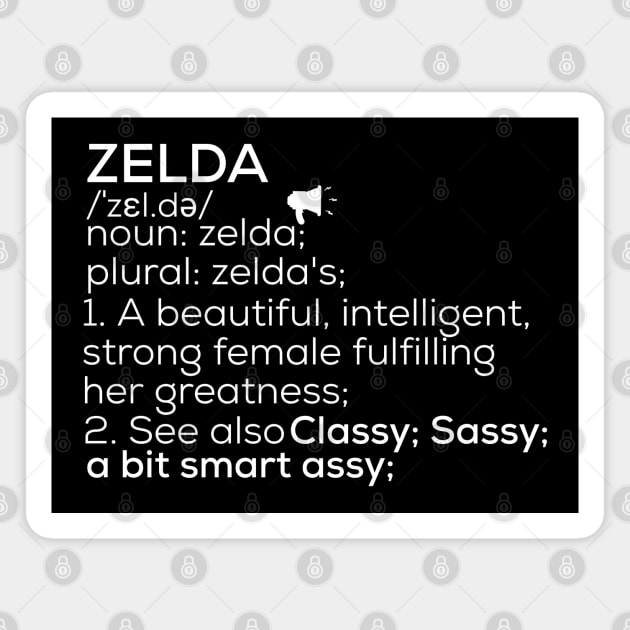 Zelda Name Zelda Definition Zelda Female Name Zelda Meaning Magnet by TeeLogic